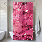 Weelderig Roze Sequin Douchegordijn