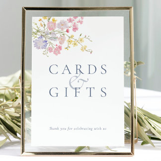 Weelderig stoffig blauwe script bruiloft tafel sig