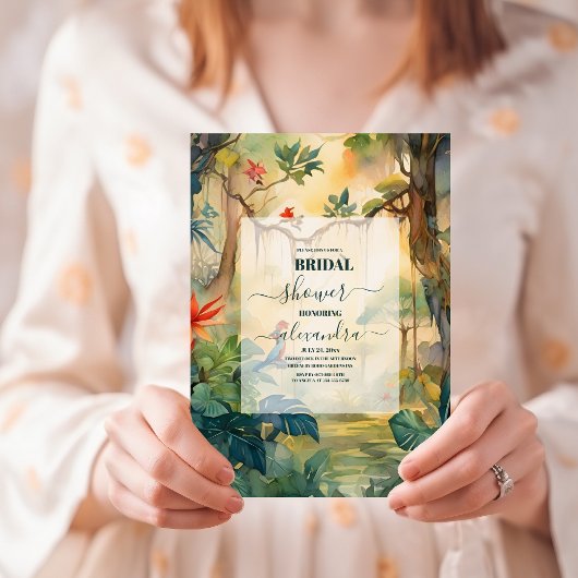 weelderig tropisch bloemig Vrijgezellenfeest Kaart