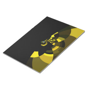 Weelderig Vector Motief Jet Black en Goud Kunstpri Notitieblok