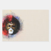 weelderig Venetiaans carnavalsmasker inpakpapier (Voorkant 2)