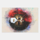 weelderig Venetiaans carnavalsmasker inpakpapier (Voorkant)