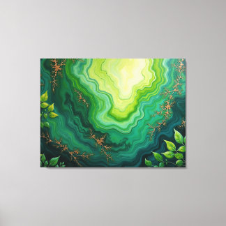 Weelderige Aderen – 40"x32" Jungle Flow Abstracte  Canvas Afdruk