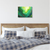 Weelderige aders – 40x30 cm Jungle Flow Abstracte Canvas Afdruk (Insitu (Slaapkamer))