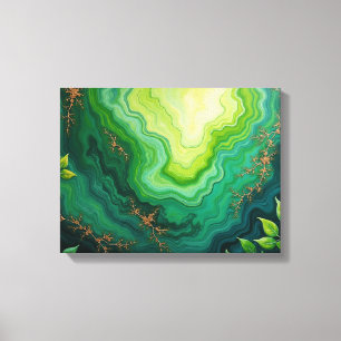 Weelderige aders – 40x30 cm Jungle Flow Abstracte Canvas Afdruk