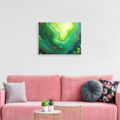 Weelderige aders – 40x30 cm Jungle Flow Abstracte Canvas Afdruk (Insitu (Woonkamer))