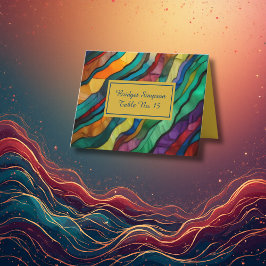 Weelderige Afrikaanse bestemming bruiloft gastenka Bedankkaart