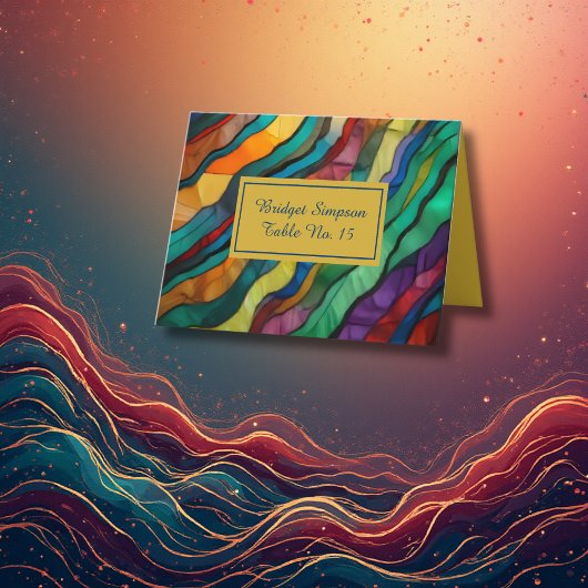 Weelderige Afrikaanse bestemming bruiloft gastenka Bedankkaart