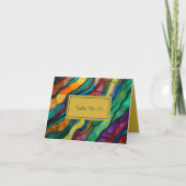 Weelderige Afrikaanse bestemming trouwtafel nummer Bedankkaart (Voorkant)