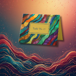 Weelderige Afrikaanse bestemming trouwtafel nummer Bedankkaart