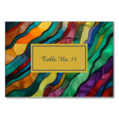 Weelderige Afrikaanse bestemming trouwtafel nummer Kaart (Voorkant)