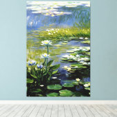 Weelderige Agapanthus bloemen bij Giverny Canvas Afdruk (Insitu (Houten vloer))