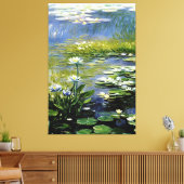 Weelderige Agapanthus bloemen bij Giverny Canvas Afdruk (Insitu (Woonkamer))