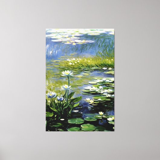 Weelderige Agapanthus bloemen bij Giverny Canvas Afdruk (Voorkant)