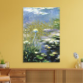 Weelderige Agapanthus bloemen bij Giverny Canvas Afdruk (Insitu (Woonkamer))