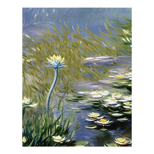 Weelderige Agapanthus bloemen bij Giverny Foto Afdruk (Voorkant)