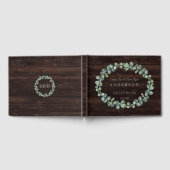 Weelderige aquarel Eucalyptus krans bruiloft Gastenboek (Volledig)