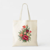 Weelderige Aquarel Tulpentuin Tote Bag (Achterkant)