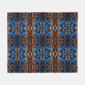 Weelderige Barokke Bloem Symmetrie Fleece Deken (Voorkant (Horizontaal))