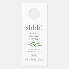 weelderige bladeren elegante bruiloft welkom / nie deurhanger