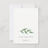 Weelderige Bladeren Elegante Trouwbegeleidingskaar Kaart (Voorkant)