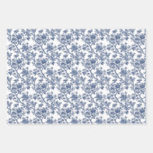 Weelderige Blauwe Botanicals 3 Inpakpapier Vel (Voorkant 2)
