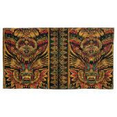 Weelderige Blauwgroen "Aztec Dream" Luxury King Ku Kussensloop (Voorkant-Links)