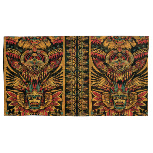 Weelderige Blauwgroen "Aztec Dream" Luxury King Ku Kussensloop