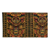 Weelderige Blauwgroen "Aztec Dream" Luxury King Ku Kussensloop (Achterkant-Rechts)