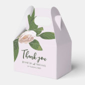 Weelderige bloem en groen Elegant Bedankdoosjes (Voorkant Zijde)