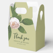 Weelderige bloem en groen Elegant Bedankdoosjes (Geopend)