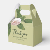 Weelderige bloem en groen Elegant Bedankdoosjes (Voorkant Zijde)