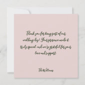 Weelderige bloem en groen Elegant Bedankkaart (Achterkant)