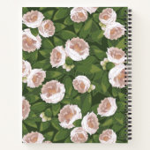Weelderige bloem en groen Elegant Notitieboek (Achterkant)