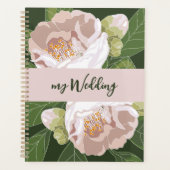 Weelderige bloem en groen Elegante bruiloft Planner (Voorkant)