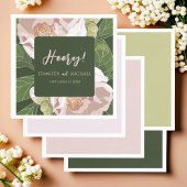 Weelderige bloem en groen Elegante bruiloft Servet