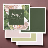 Weelderige bloem en groen Elegante bruiloft Servet