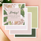 Weelderige bloem en groen Elegante bruiloft Servet