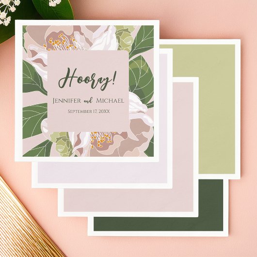 Weelderige bloem en groen Elegante bruiloft Servet