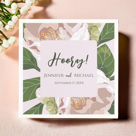 Weelderige bloem en groen Elegante bruiloft Servet