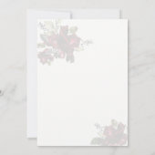 Weelderige Bloemen Bruiloftsinvatie Kaart (Achterkant)