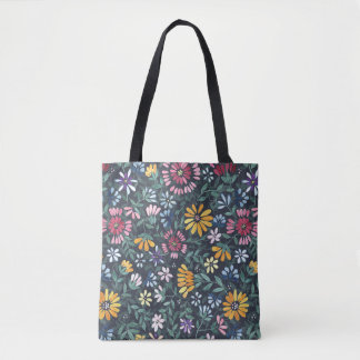 Weelderige bloemen en wijnstokken - Forest Floor Tote Bag