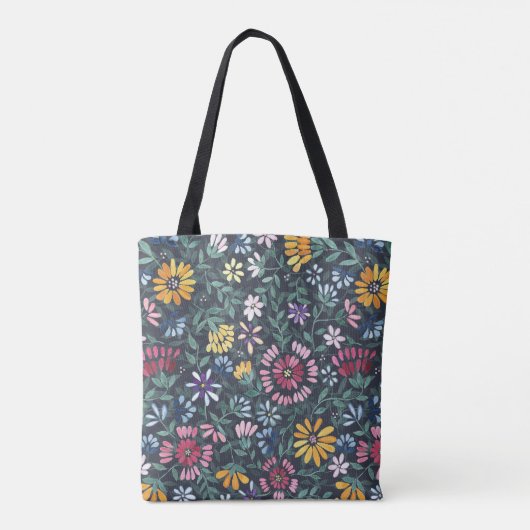 Weelderige bloemen en wijnstokken - Forest Floor Tote Bag (Achterkant)