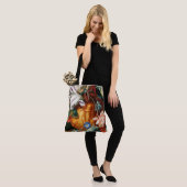 weelderige bloemen tote bag (Op model)