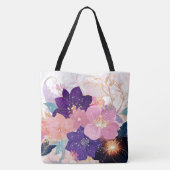 weelderige bloemensymfonie tote bag (Achterkant)