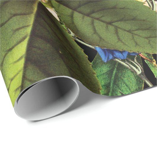 Weelderige bloementuin botanische Prints Cadeaupapier (Rol Hoek)