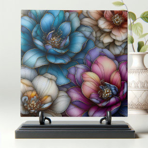 Weelderige bloesems met glinsterende gouden accent tegeltje