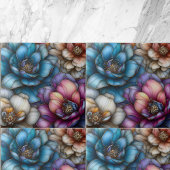 Weelderige bloesems met glinsterende gouden accent tegeltje