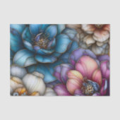 Weelderige bloesems met glinsterende gouden contou tissuepapier (Voorkant)