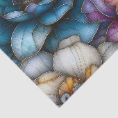 Weelderige bloesems met glinsterende gouden contou tissuepapier (Detail)